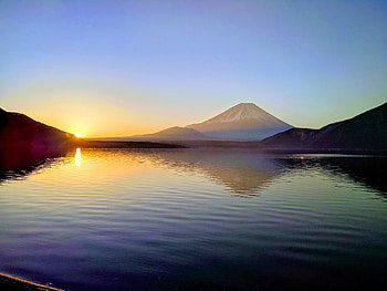 Mount Fuji , mount-fuji, mountains, nature, sunrise, sunset HD wallpaper