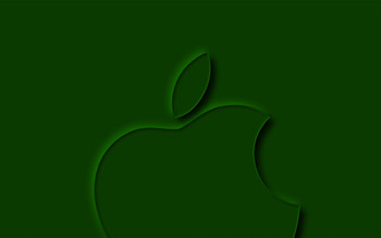 Apple green logo, , creative, minimal, green backgrounds, Apple 3D logo, Apple minimalism, Apple logo, Apple HD wallpaper
