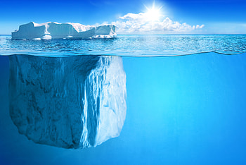 Nature, Sun, Horizon, Beams, Rays, Under Water, Underwater, Iceberg HD wallpaper