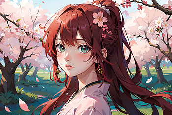 Sakura Serenity: The Girl with Red Hair, Anime HD wallpaper