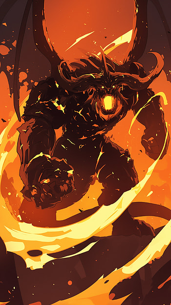 Fiery Balrog : A Touch of The Lord of the Rings, movie, The Lord Of The Rings HD phone wallpaper