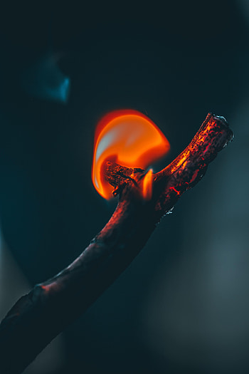 Fire, Dark, Flame, Branch HD phone wallpaper