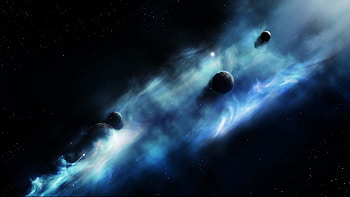Blue Space Clouds, other, space, nature, entertainment HD wallpaper