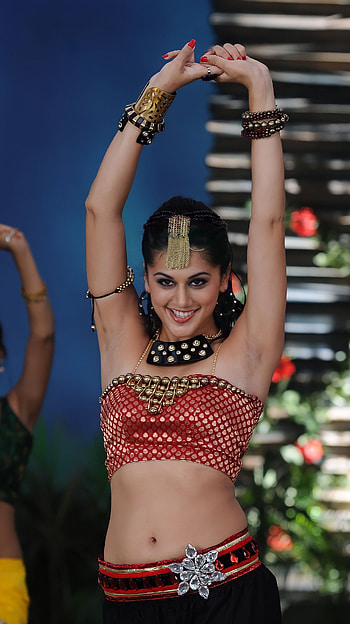 Tapasee Pannu, navel, telugu actress HD phone wallpaper