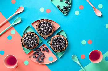 Blueberry dessert, food HD wallpaper