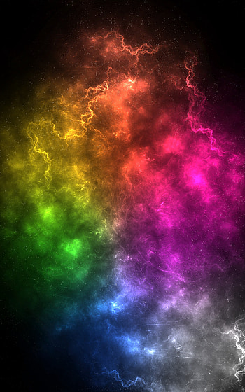 Nebula, colorful, energy clouds, cosmos, clouds HD phone wallpaper
