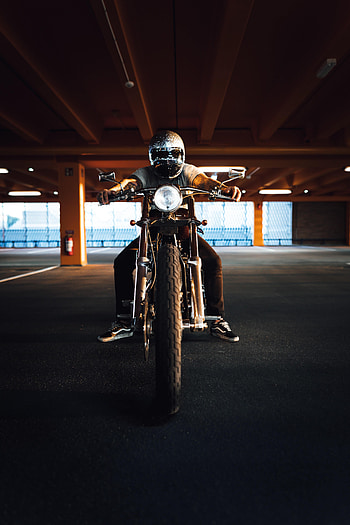 Motorcycles, Motorcyclist, Front View, Helmet, Motorcycle, Bike HD phone wallpaper