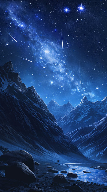 Galactic Canyon Dreamscape - Asteroid Shower, canyon, galaxy HD phone wallpaper