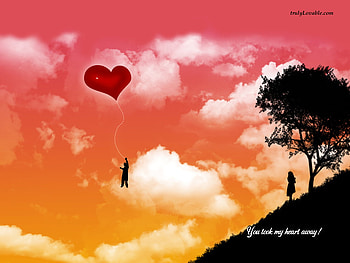 you took my heart away!, abstract, fantasy, entertainment, love, other, red heart HD wallpaper