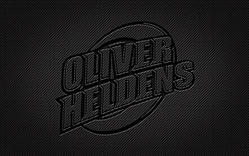 Oliver Heldens carbon logo, , grunge art, carbon background, creative, Oliver Heldens black logo, Dutch DJs, Oliver Heldens logo, Oliver Heldens HD wallpaper