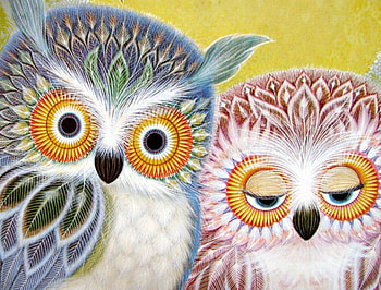 CHIN OWLS, OWLS, WATERCOLORS, KIM, CHIN HD wallpaper