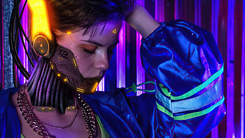Futuristic, Cyberpunk 2077, Video Game, Cyborg, Face HD wallpaper