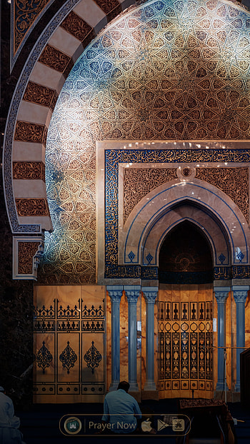 mosque, door, art HD phone wallpaper