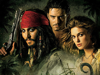 Will Turner and Elizabeth Swann, Jack Sparrow HD wallpaper