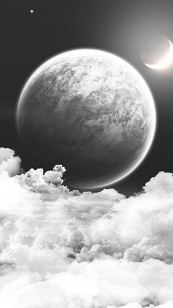 Moon, White Space HD phone wallpaper