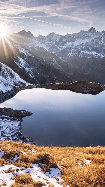 Sunshine Over the Mountains, mountains, sunshine, nature HD phone wallpaper
