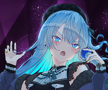 Hoshimachi Suisei, hololive, Hoshimachi Suisei, Anime, Virtual Youtuber HD wallpaper