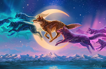 Fox Colorful Jumping, fox, colorful, artist, artwork, digital-art, deviantart HD wallpaper