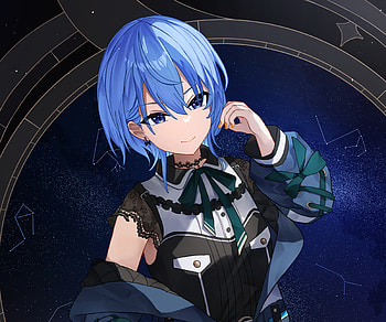 Hoshimachi Suisei, hololive, Hoshimachi Suisei, Anime, Virtual Youtuber HD wallpaper