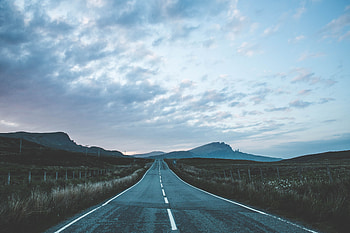 Nature, Mountains, Great Britain, Road, Markup, United Kingdom, Portree HD wallpaper