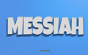 Messiah, blue lines background, with names, Messiah name, male names, Messiah greeting card, line art, with Messiah name HD wallpaper
