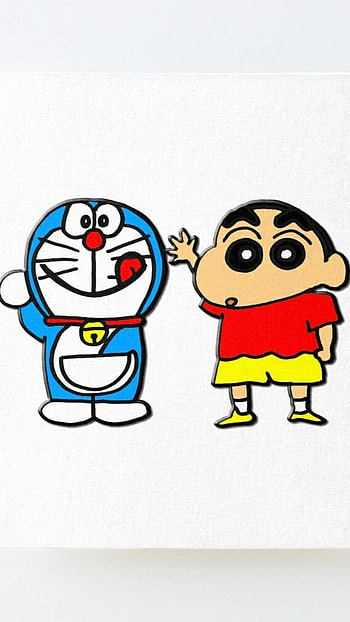 Shinchan And Doraemon, Beautiful, Painting HD phone wallpaper