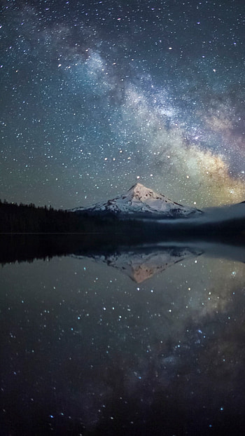 Night Sky, Night Mountain HD phone wallpaper