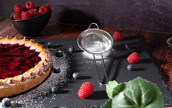 Raspberry Tart, fruit, food, raspberry, tart, dessert HD wallpaper