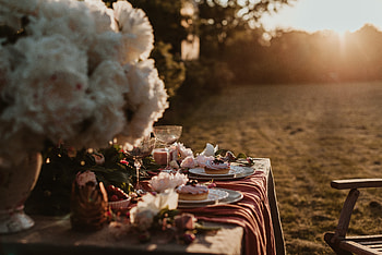 Flowers, Food, Tablewares, Desert, Table, Serving HD wallpaper