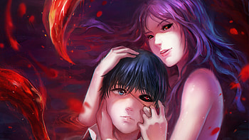 Anime Tokyo Ghoul Rize Kamishiro Ken Kaneki HD wallpaper