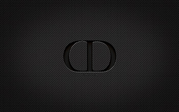 Christian Dior carbon logo, , grunge art, carbon background, creative, Christian Dior black logo, brands, Christian Dior logo, Christian Dior HD wallpaper