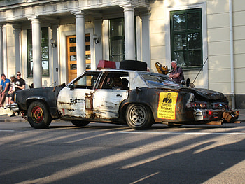 Power Meet Nossebro Sweden, car, street, building, police, cruising HD wallpaper