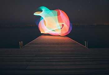 Lake Light Painting Minimalism, creative, minimalism HD wallpaper