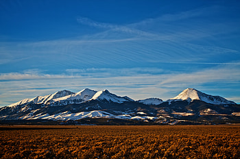 Nature, Sky, Mountains, Horizon, Vertex, Tops, Snow Covered, Snowbound, Colorado HD wallpaper