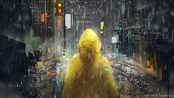 Ready For Raining Day , rain, artist, artwork, digital-art, artstation HD wallpaper
