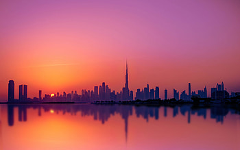 Dubai Skyline, Travels, City silhouette, MacBook Pro HD wallpaper