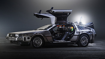 DeLorean DMC-12, 1985 movie car, Pop culture symbol, Iconic vehicle HD wallpaper