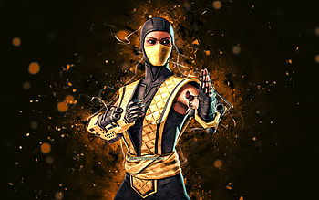 Kosplay Jacqui Briggs, , yellow neon lights, Mortal Kombat Mobile, fighting games, MK Mobile, creative, Mortal Kombat, Kosplay Jacqui Briggs Mortal Kombat HD wallpaper