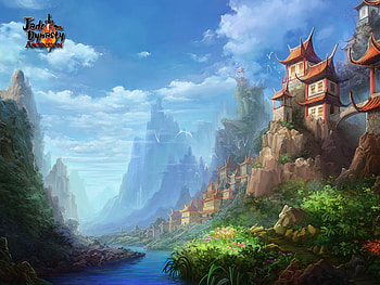 Jade Dinasty, river, landscape, dinasty, jade, home, mountain HD wallpaper
