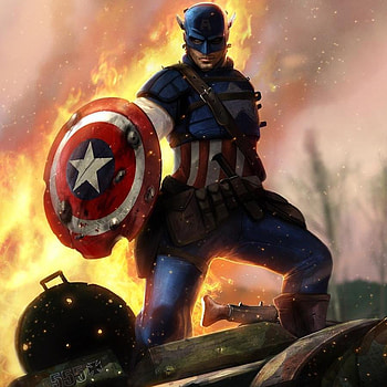 Captain America, adventure, action, digital art, marvel, character HD wallpaper