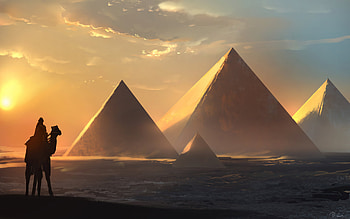 Pyramids Of Giza, pyramid, artist, artwork, digital-art, artstation HD wallpaper