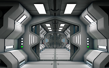 space corridor 3, space, corridor, 3d, cinema 4d HD wallpaper