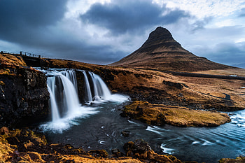Kirkjufoss Waterfall & Kirkjufell Peak - Stunning Nature, waterfall, Kirkjufoss, nature, Kirkjufell HD wallpaper