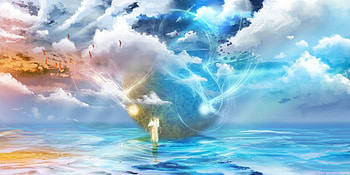 Angel of the Wonderland, angel, girl, sky, anime HD wallpaper