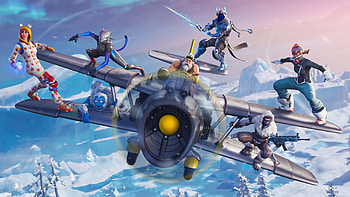 Aircraft, 2018 Fortnite, winter HD wallpaper