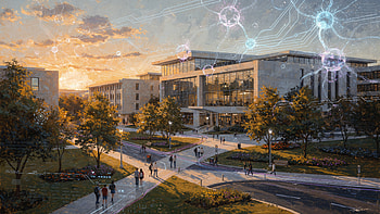 Sunlit University Campus — HD wallpaper