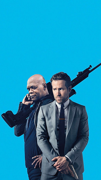 Samuel L. Jackson, The Hitman's Bodyguard, Ryan Reynolds team-up, Sony Xperia HD phone wallpaper