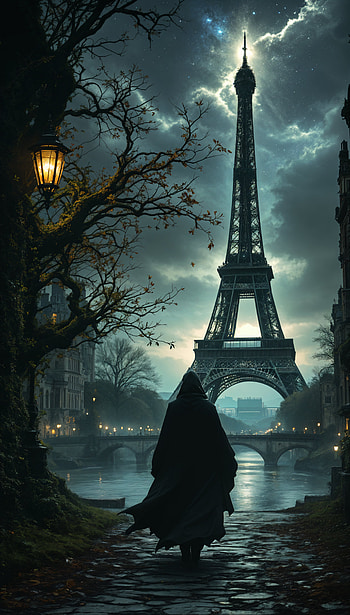 Enigmatic Paris: A Dreamy , Paris, Eiffel Tower, silhouette, landscape HD phone wallpaper