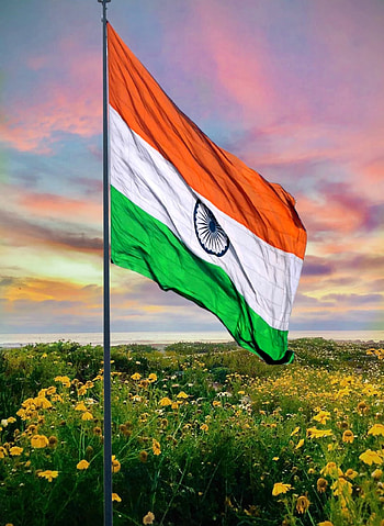 Indian flag, cloud, sky HD phone wallpaper