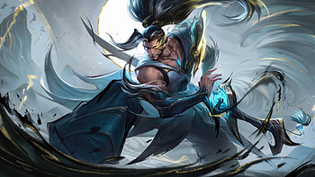 Yasuo Calligraphia Skin LoL WR Splash Art, Video Game, League Of Legends: Wild Rift, Yasuo (League Of Legends), Game Character HD wallpaper